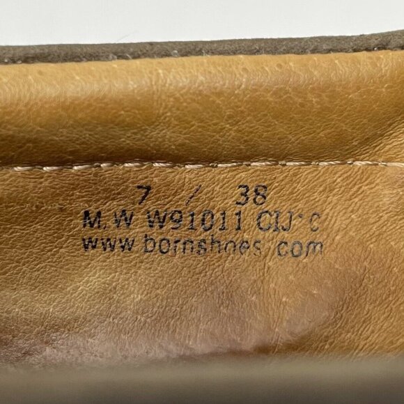 Born Brown Leather Clogs Women’s Size 7 Comfort Slip In Shoes - Picture 7 of 12